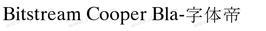 Bitstream Cooper Bla字体转换